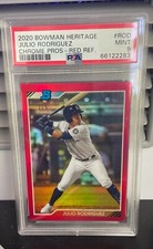 Julio Rodriguez 2020 Bowman Heritage Chrome Prospects  1/5 PSA 9 Mariners POP 1