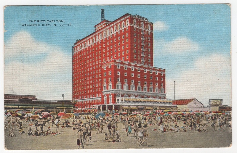 Antique The Ritz-Carlton, Atlantic City, N.J. Unused Postcard