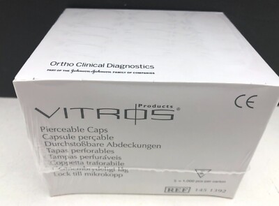 1/1000pc Pierceable sample cup CAP 1451392 for Ortho Vitros 5, 1/FS/4600/5600