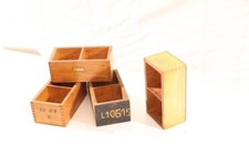 Vecchio Cassa Legno 10 x 18,5 x 7cm Cassetta Trasporto Deposito