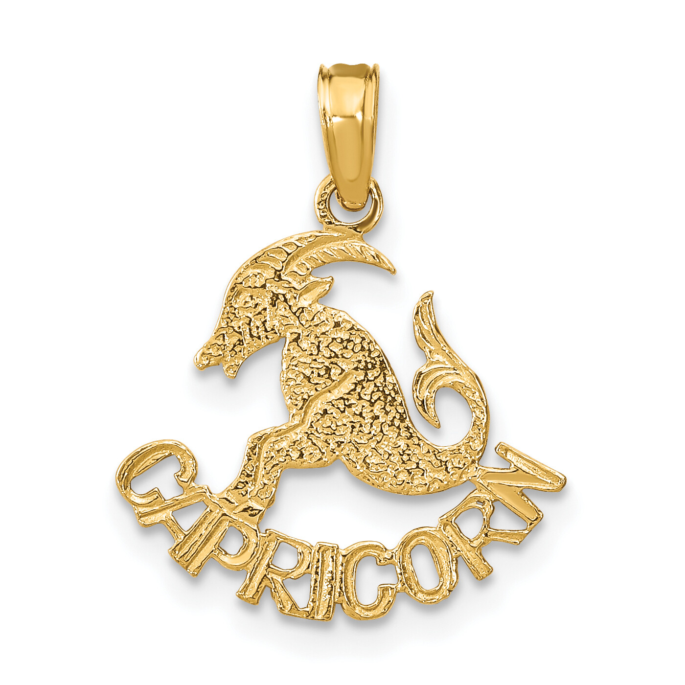 Avariah Solid 10K Yellow Gold CAPRICORN Zodiac Charm - 17.8mm