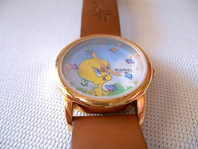 ARMITRON Goldtone / Brown Tweety Bird Watch  - New Battery