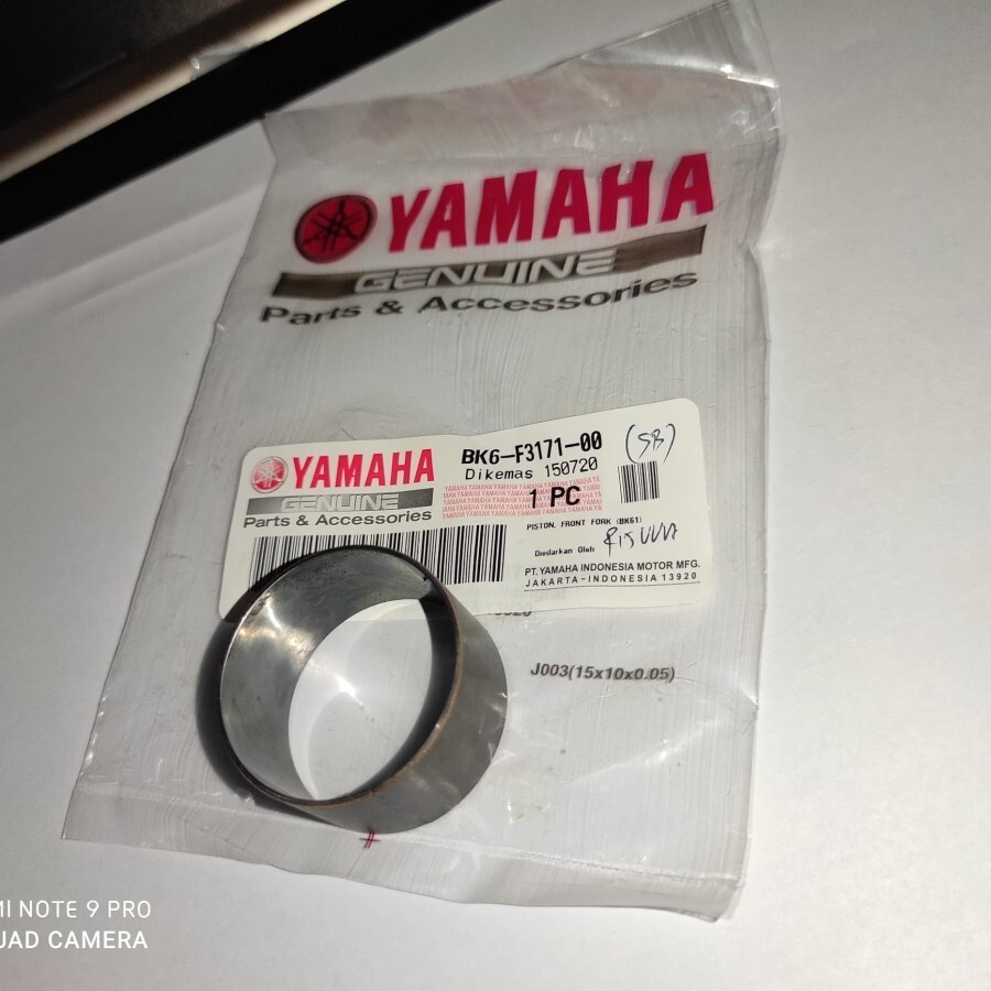 Genuine Parts Yamaha YZF R3/MT 03 2019-2023 Front Fork Piston BK6