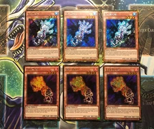 *** 3X FIRE HAND + 3X ICE HAND SET *** GOLD SECRET RARE PGL2 YUGIOH!