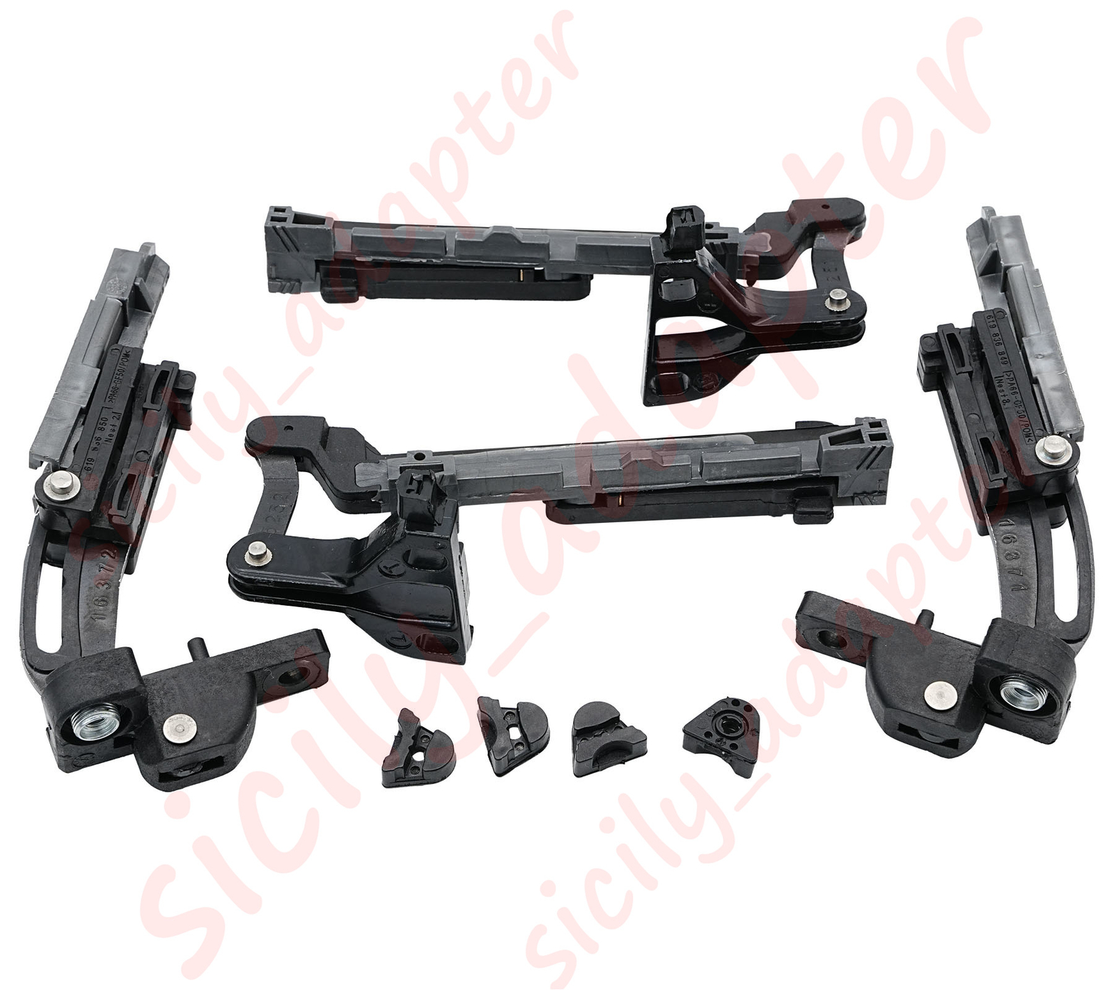 For Mercedes C Class W205 Panoramic Sunroof Rails Sled Front+Rear Repair Kit