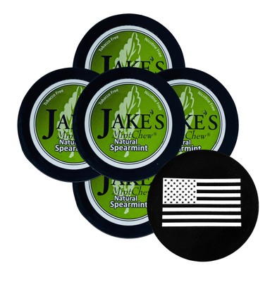 Jake's Mint Herbal Chew Spearmint 5 Cans & DC Crafts Can Cover