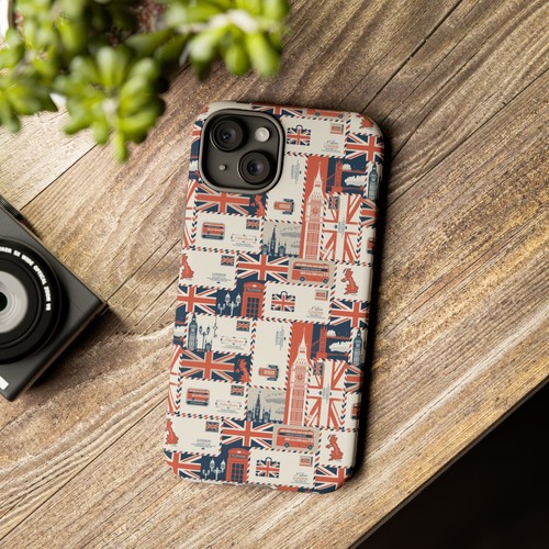 British Icons Phone Case - Union Jack, Big Ben, British Flag, London, Wrap Print - Picture 26 of 177