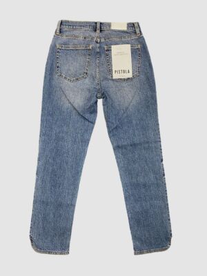 denim cigarette pants for women What Are Jeans? {and Why I'm Embracing Them This Fall} Features amazing side slit hidden pockets and finished with a back zip Mid Rise Cigarette Cropped Jeans