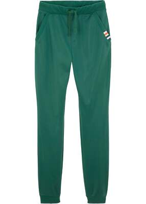 Bequeme Sporthose mit elastischem Bund Gr. 140/146 Flaschengrün Jungen Hose Neu*