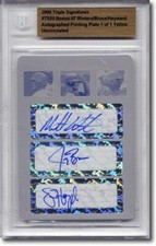 MATT WIETERS * JAY BRUCE * JASON HEYWARD Autograph Rookie Auto Plate 1/1