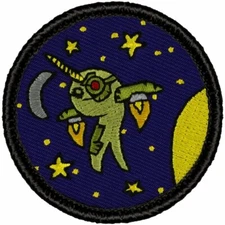 Cyber Narwhal Patrol Patch - 2" Round Embroidered Patch