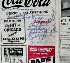 1948 Chicago White Sox Vs Red Sox Signed By 14 Score Book Rudy York Red Ruffing