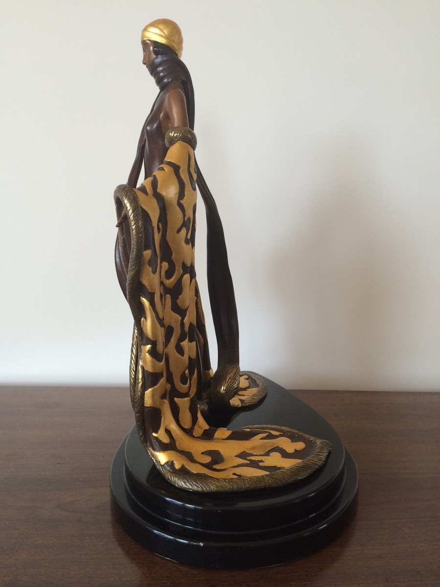アート・デザイン・音楽 ERTE SCULPTURE $28,000 ERTE Signed BRONZE Sculpture THE GLOBE Original Art