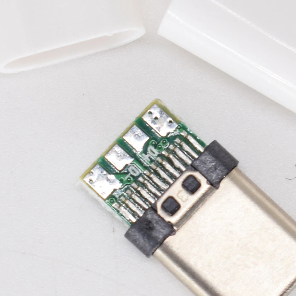 5 Sets USB 3.1 Type C USB C Male Plug DIY Connector Solder Housing Cover White - Image 3 of 4