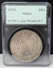 1922 Peace Silver Dollar PCGS MS64 Old Holder