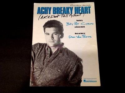 Achy Breaky Heart Sheet Music Billy Ray Cyrus Cover-1991
