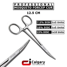 Hyades Mosquito Forceps Halsted CUR Surgical Veterinary Dental Professional