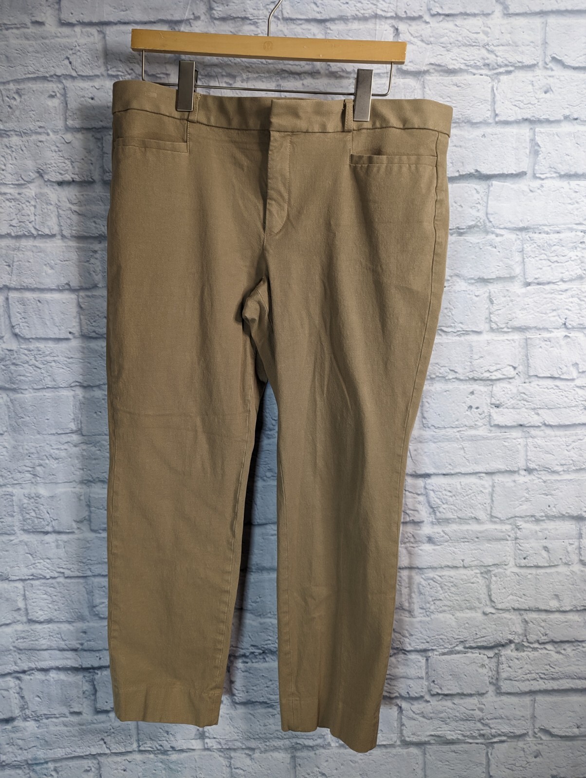 Banana Republic Women's Sloan Fit Size 14 Khaki Pants Cropped | eBay