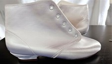 Vintage Children's Katz Bridal shoes Satin ankle boots white or off white