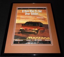 1997 Pontiac Trans Sport Montana Framed 11x14 Original Advertisement