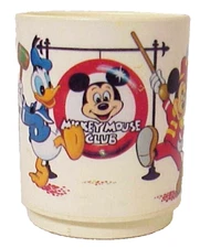 VINTAGE DEKA WALT DISNEY PRODUCTIONS DISNEYLAND MICKEY MOUSE CLUB PLASTIC CUP