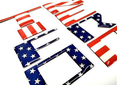 FOR NISSAN FRONTIER 2022-24 US FLAG 3D RAISED DOMED FRONT GRILLE LETTERS US MADE