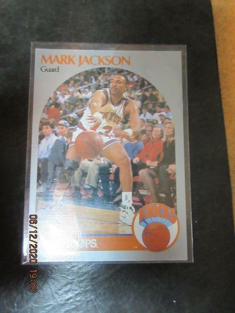 1990 NBA HOOPS MARK JACKSON MENENDEZ BROTHERS IN BACK GROUND CARD See 