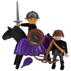 Vtg. 1993 Playmobil 3669 Dragon Knights Archer Klicky Figure Fantasy Black Horse