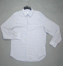 Banana Republic Shirt Adult Large Slim Fit 16 16 1/2 Blue Long Sleeve Mens