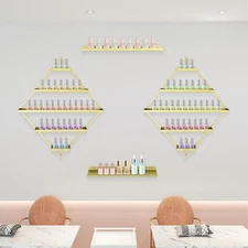 Rhombus Nail Polish Racks, Wall-mounted Nail Polish Racks, 5-tier Display Racks