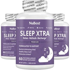 Sleep Xtra by NuBest - Natural Sleep Aid, Deep Sleep, Non-Habit-Forming - Pack 3