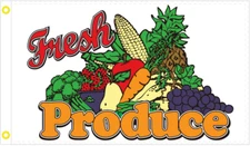 Fresh Produce Flag Decorative Flag 3x5 Feet