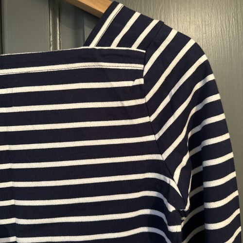 Joules Navy And White Striped Breton Top Size 6 - Picture 4 of 7