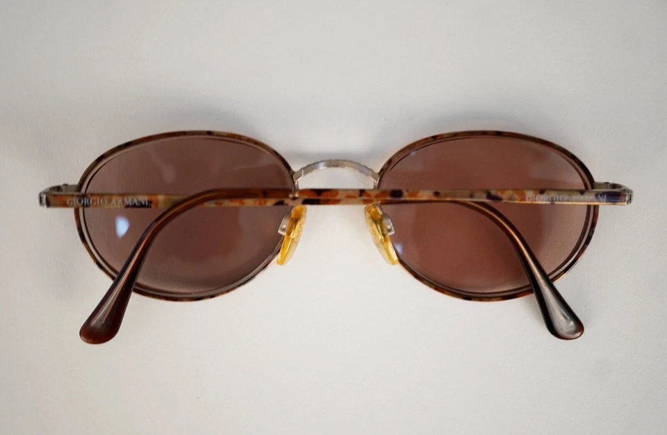 Vintage GIORGIO ARMANI 222 866 Tinted PrescriptioSunglasses Tortoise Wire Frame - Image 4 of 4