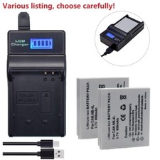 NB-4L 4LH Battery or LCD USB Charger for Canon PowerShot SD30 SD200 SD300 SD960