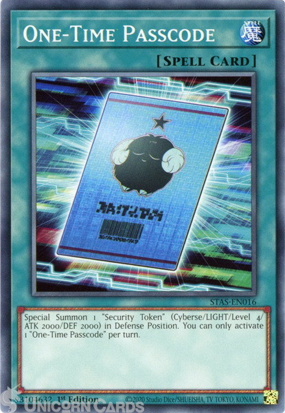 STAS-EN016 One-Time Passcode :: Common 1st Edition YuGiOh Card