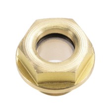 Oil Sight Glass M14x1.5mm Male Threaded Brass Air Compressor Fittings w O-Ring