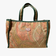 ETRO Profumi Paisley Print Mini Tote Bag Orange Green