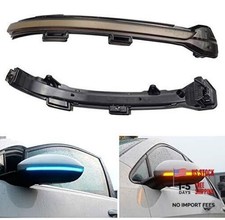 Dynamic Led Side Mirror Sequential Turn Signal Lights Smoked Lens For VW Golf