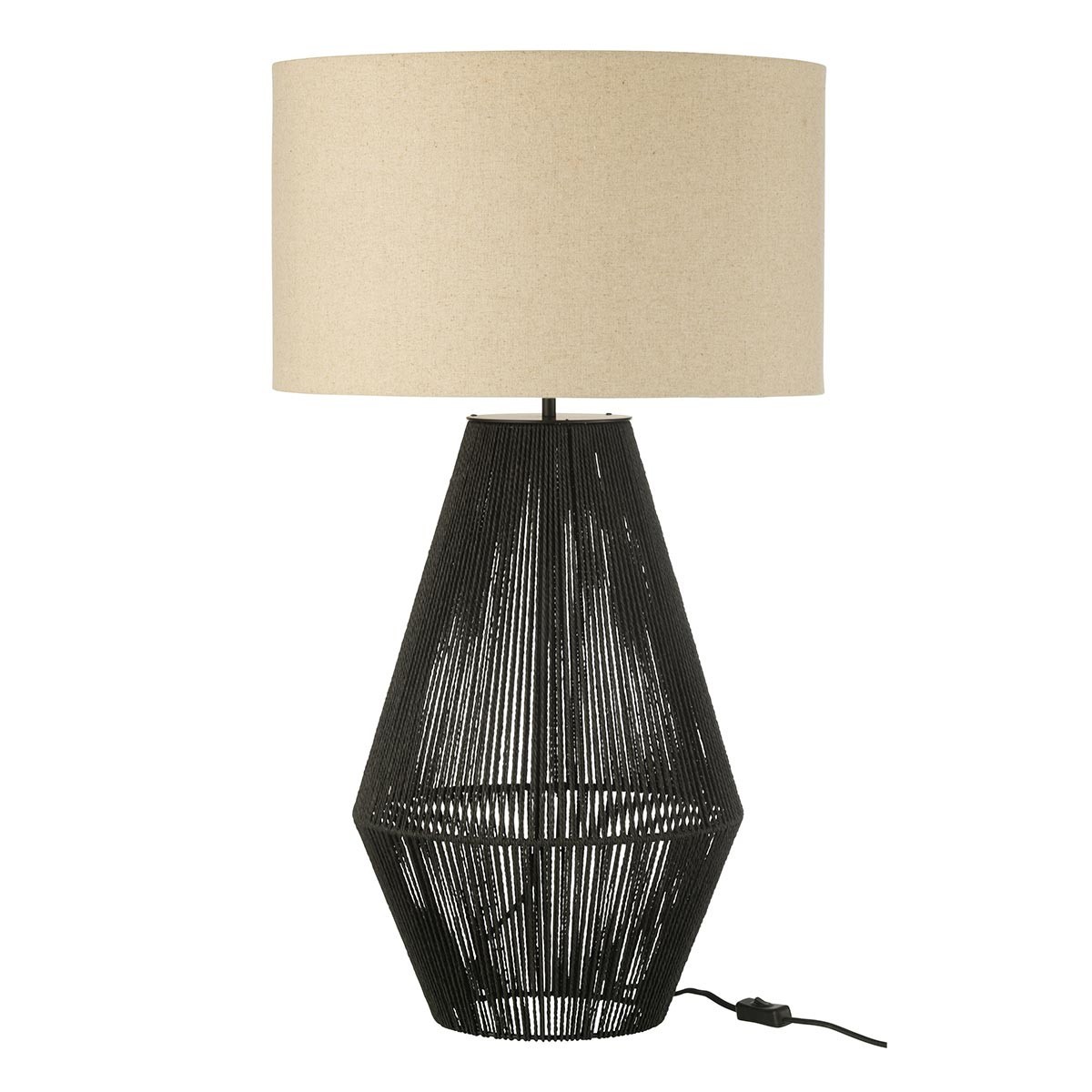 Lampe à poser design Striing 78cm luminaire de salon noir moderne