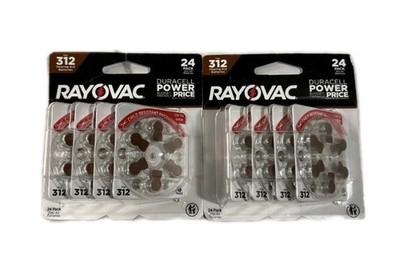 Rayovac Size 312 Long Lasting Hearing Aid Battery 24 Count 3 pack Exp 10/2026 72