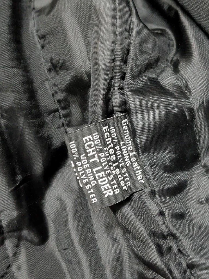 vintage MOTORCYCLE leather jacket 2XLT black COWHIDE biker 46-48 milwaukee - Image 4 of 4