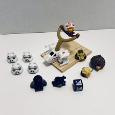 Angry Birds StarWars Telepods Lot of 10 toys Emperor Pig Jedi Luke 2013 X-wing