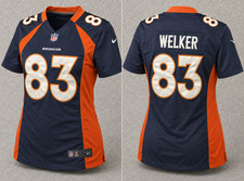 Nike Denver Broncos Wes Welker 83 Jersey Mens Medium Blue On Field NFL Gear