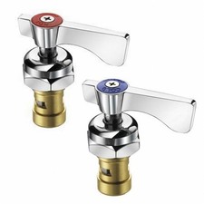 2 Pieces Faucet Valve Hot and Cold for Utility Areas, Maintenance Technicians