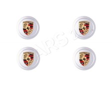 Genuine PORSCHE 911 996 Boxster 4x Hub Caps Silver Crest 993361303109A1