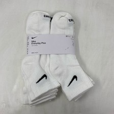 Nike Everyday Plus Cotton Cushioned Ankle Socks 6-Pair - White, Large