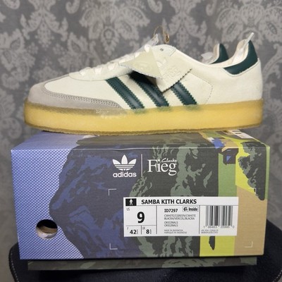 Men s 9 Adidas Samba x Ronnie Fieg x KITH x Clarks 8th Street Chalk White ID7297
