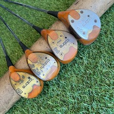 Cobra Blond Persimmon Driver Fairway Wood Set 1/3/4/5 Vintage Right Handed