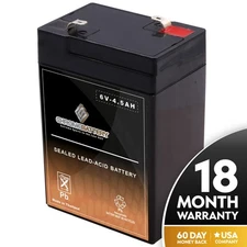 6V 4.5AH Sealed Lead Acid Battery replaces ub645 bp4-6 np4-6 wp4-6 sb604b